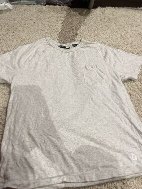 French Connection Men's Heathered Light Gray Pocket Tee